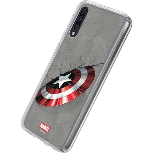 Marvel Captain America Shield Break Galaxy A50 Clear Case